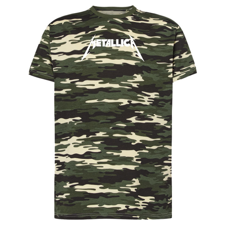 Camiseta de camuflaje corta hombre - Metallica (025)