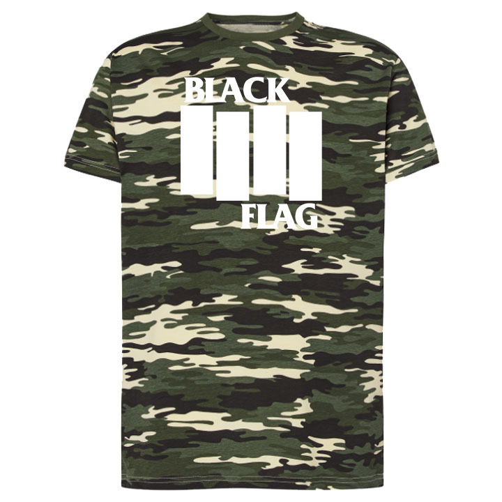 Camiseta de camuflaje corta hombre - Black Flag (041)