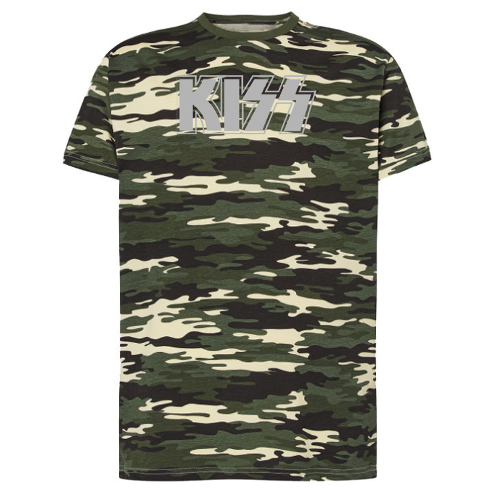 Camiseta de camuflaje corta hombre - Kiss (081)