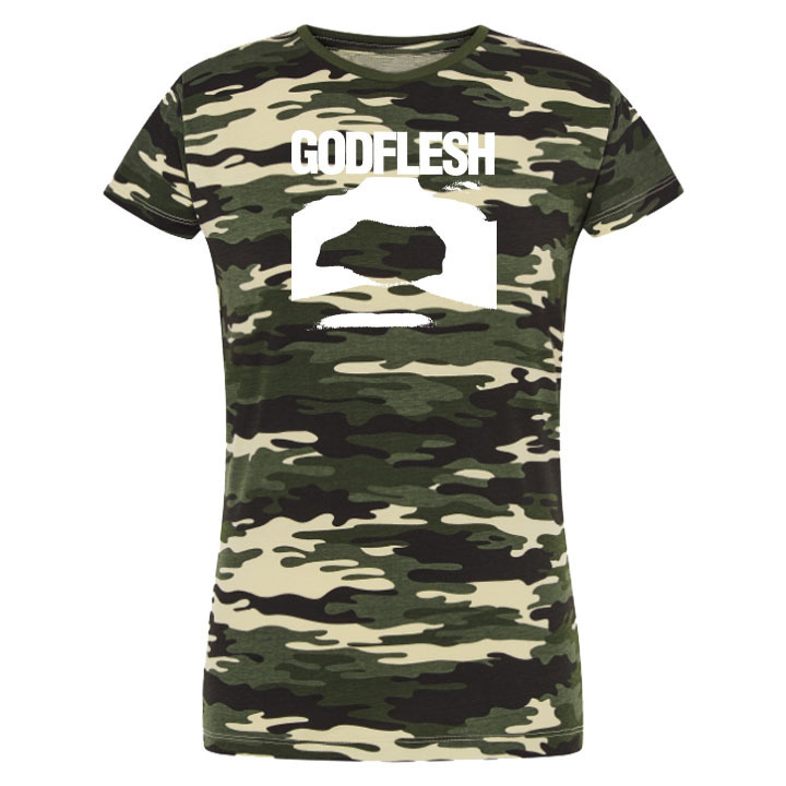 Camiseta de camuflaje corta mujer - Godflesh (008)