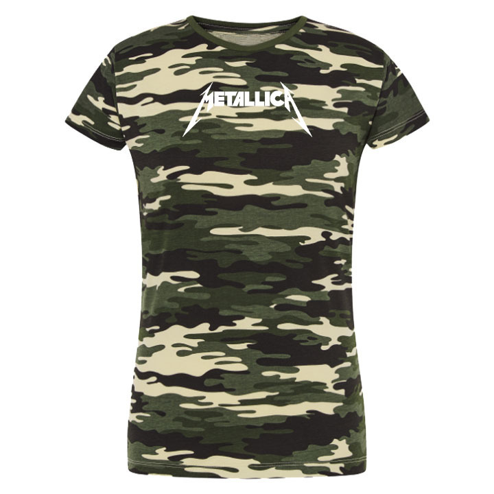 Camiseta de camuflaje corta mujer - Metallica (025)