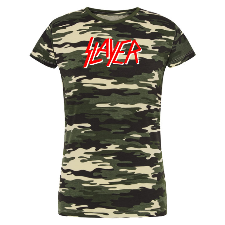 Camiseta de camuflaje corta mujer - Slayer (031)