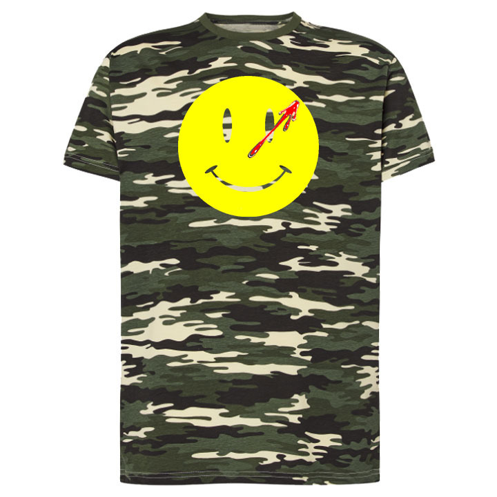 Camiseta de camuflaje corta hombre - Watchmen - Smiley (991)