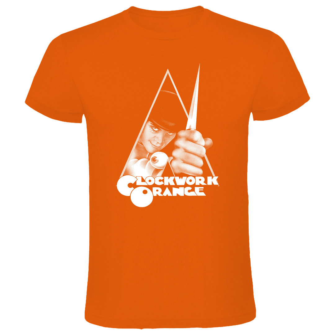 Camiseta de manga corta de hombre - Naranja Mecánica - Poster Fondo Oscuro (212)