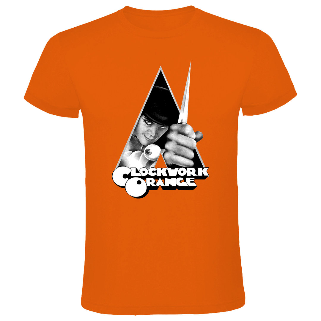 Camiseta de manga corta de hombre - Naranja Mecánica - Poster Fondo Claro (222)