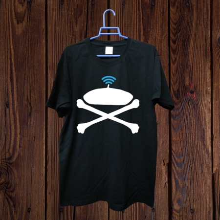 Camiseta de manga corta serigrafiada con diseño de ''Boina con señal Wi-FI''.\\n\\n26/09/2019 18:18