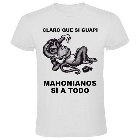 Camiseta de manga corta serigrafiada con el diseño personalizado ''Mahonianos sí a todo''.\\n\\n10/07/2020 15:35